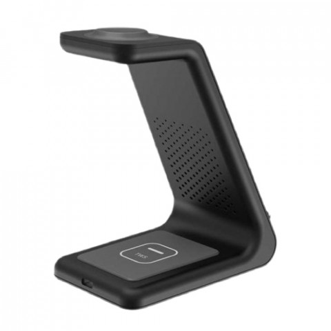 Бездротова зарядка стенд Smart 3 in 1 Fast 15W T3 (black)